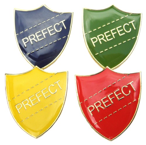 School prefect shield pin - school,