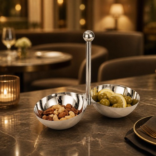 Condiment serving bowl with - bowl,
