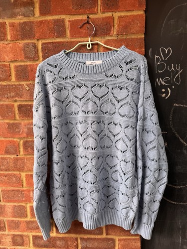 Next blue heart pointelle knit - blue,