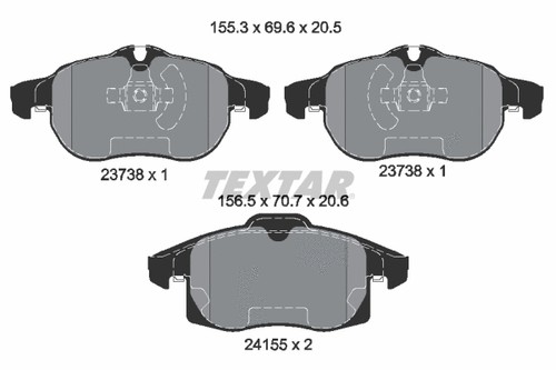 Front brake pad set disc - pad,
