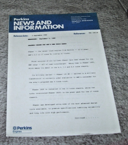 Perkins phaser engine for awd - phaser,