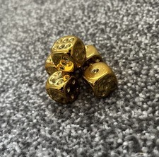 Metal Board Game Dice Set of 5