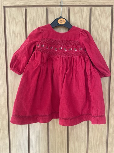 Girls red embroidered cord - red,