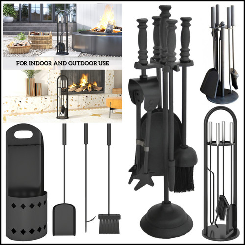 Modern fireplace companion set - modern,