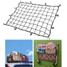 Cargo Carrier Net Car Truck Trailer Van Bungee Cord ATV Roof Rack W/ 12 Hooks