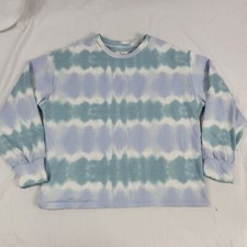 TU Blue Green Tie Dye Long Sleeve Jumper Size UK 14