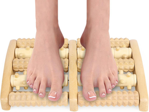 Foot massager roller - foot, wooden