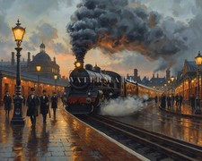 Steam Locomotive Train Station