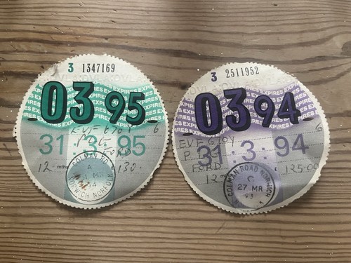 Vintage tax discs - x,