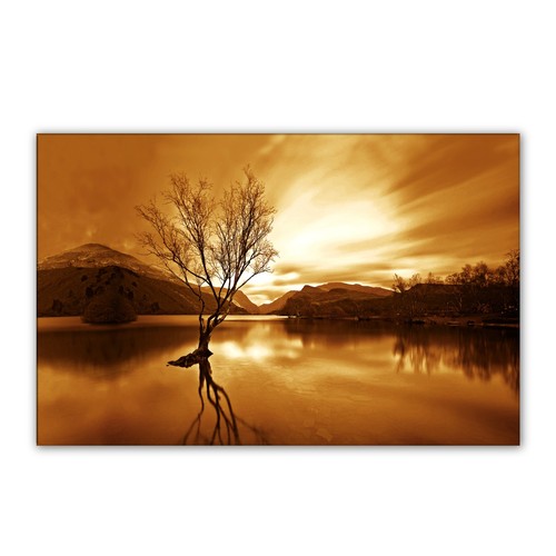Landscape wall art cream - wall,
