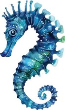 Colourful Seahorse Wall Art