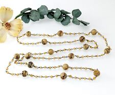 Art Deco Long Glass Bead Chain