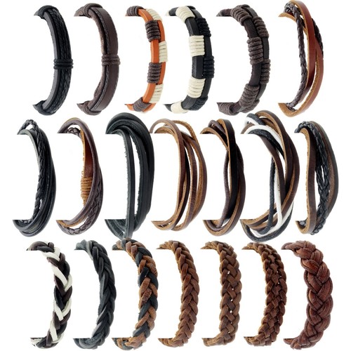 Mens leather bracelet - leather,