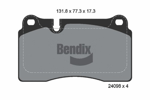 Front brake pad set - pad, disc
