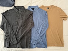 Hugo Boss Polo Long Sleeve X 2 And T-shirt X 1. All Large, Excellent Condition