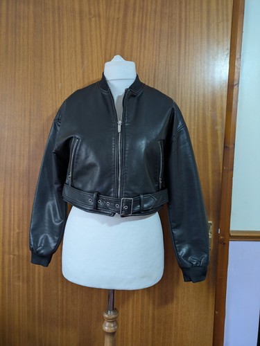 Zara cropped faux leather - zara,