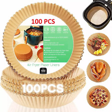 100pcs+Round Disposable Non-Stick Air Fryer Steamer Paper Liner Parchment Baking