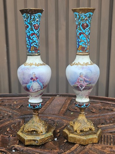 Antique pair french porcelain - french,