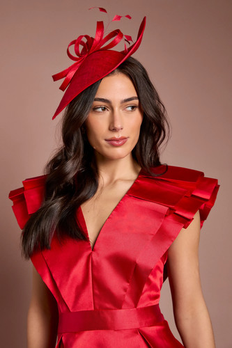 Coast red fascinator - red, womens