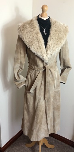 Real suede leather faux - faux, fur