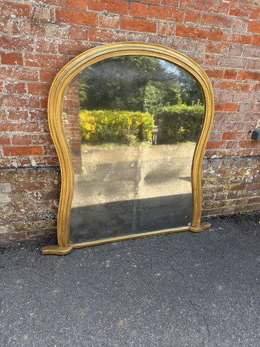 Large gilt 19th overmantel - large,