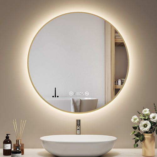 Emke round led bathroom - round, mirror