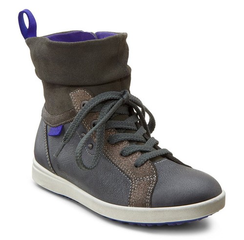 Women ecco boots grey leather - ecco,