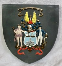 Vintage Royal Exchange Assurance Wall Plaque, Armorial, Coat of Arms