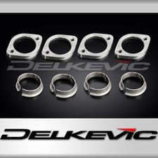 HONDA CBR600FH FJ FK FL 87 88 89 90 EXHAUST FLANGES & COLLETS SET FITS OEM 