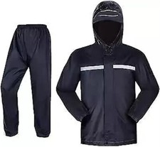 2 Piece Adults Unisex Waterproof Rain Suit Set Jacket and Trousers Lightweight