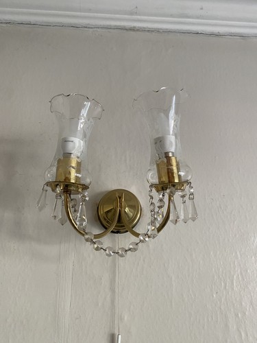 Vintage brass arm wall - vintage, 2-arm