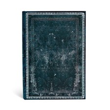 Paperblanks Old Leather Ruled Midi Notebook - Midnight Steel (Old Leather Classi