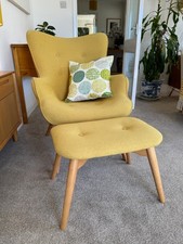 Milja Ducon lounge armchair and footstool