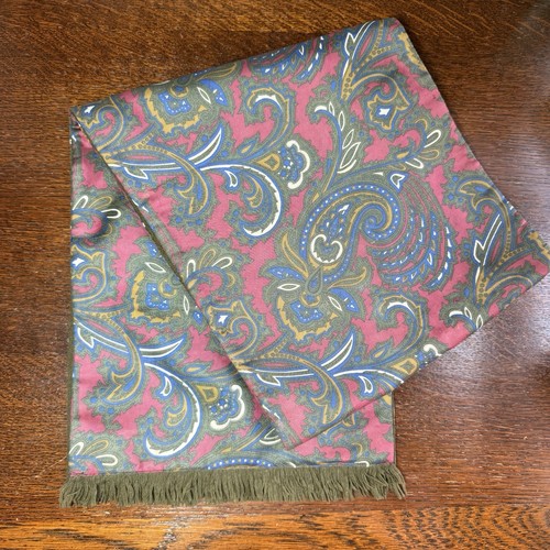 Vintage paisley fringed scarf - vintage,