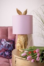 Gold Hare Rabbit Bedside Table