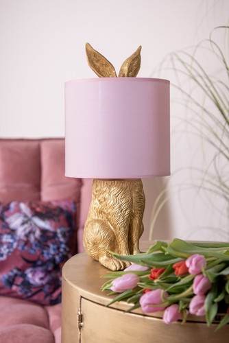 Gold hare rabbit bedside table - hare,
