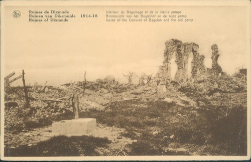 Postcard ww1 ruins - ww1, of