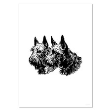 'Scottish Terrier Couple' Wall