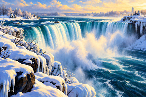 Original hand painted niagara - original,