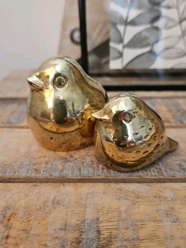 Vintage heavy brass bird - ,