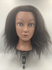 Mannequin Head for Hair dresser Training with Table Clamp & Brown Hair  Vgc