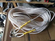 150 FOOT OF NEW 8MM ROPE. WHITE  - ANCHOR BOAT MOORING WITH SNAP HOOK SAILING p