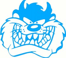 TAZ DEVIL FACE DECAL,VINYL STICKER,WINDOW GRAPHIC