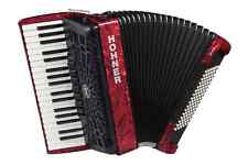 Hohner Bravo III 96 Bass Piano Accordion, 37 Keys (Red) Incl Gig bag & Straps