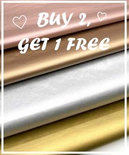 Metallic Gold Silver Rose Luxury DOUBLE SIDED Tissue Paper Gift Sheets 35x50cm