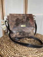 Catwalk distressed leather shoulder cross body bag