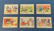 WALT DISNEY POSTAGE STAMPS 6 DISNEY CHARACTERS INDIAN THEME   ST VINCENT 1989