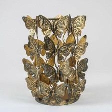 Gold Metal Butterfly 3D Votive
