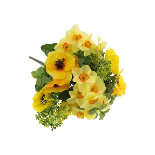 Artificial pansy and - artificial, daffodil