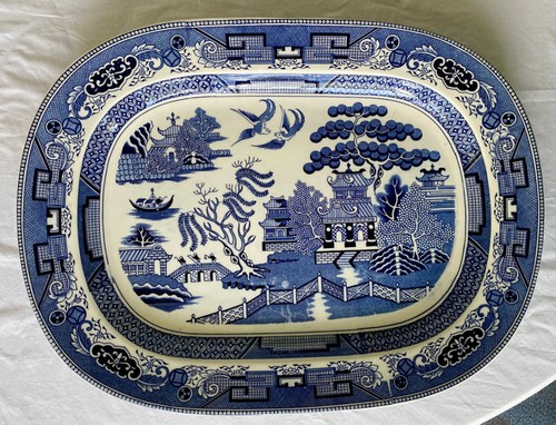Large willow pattern - willow, platter
